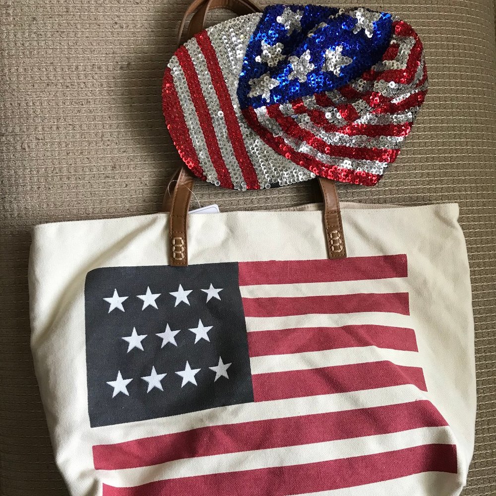 Straw Studios Canvas Tote and Non branded Hat Lot.